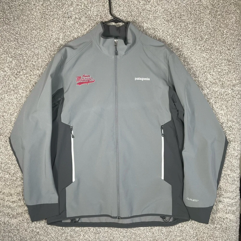 Patagonia Adze Hybrid Jacket Mens XL Gray Polartec Windbloc Full Zip Outdoor